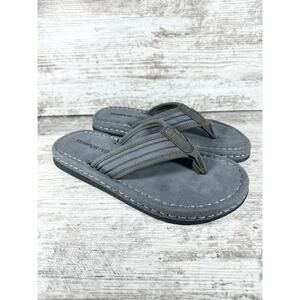 NEW Men's Tempur-Pedic 'Braxton' Charcoal Gray Thong Sandals Sz 9M